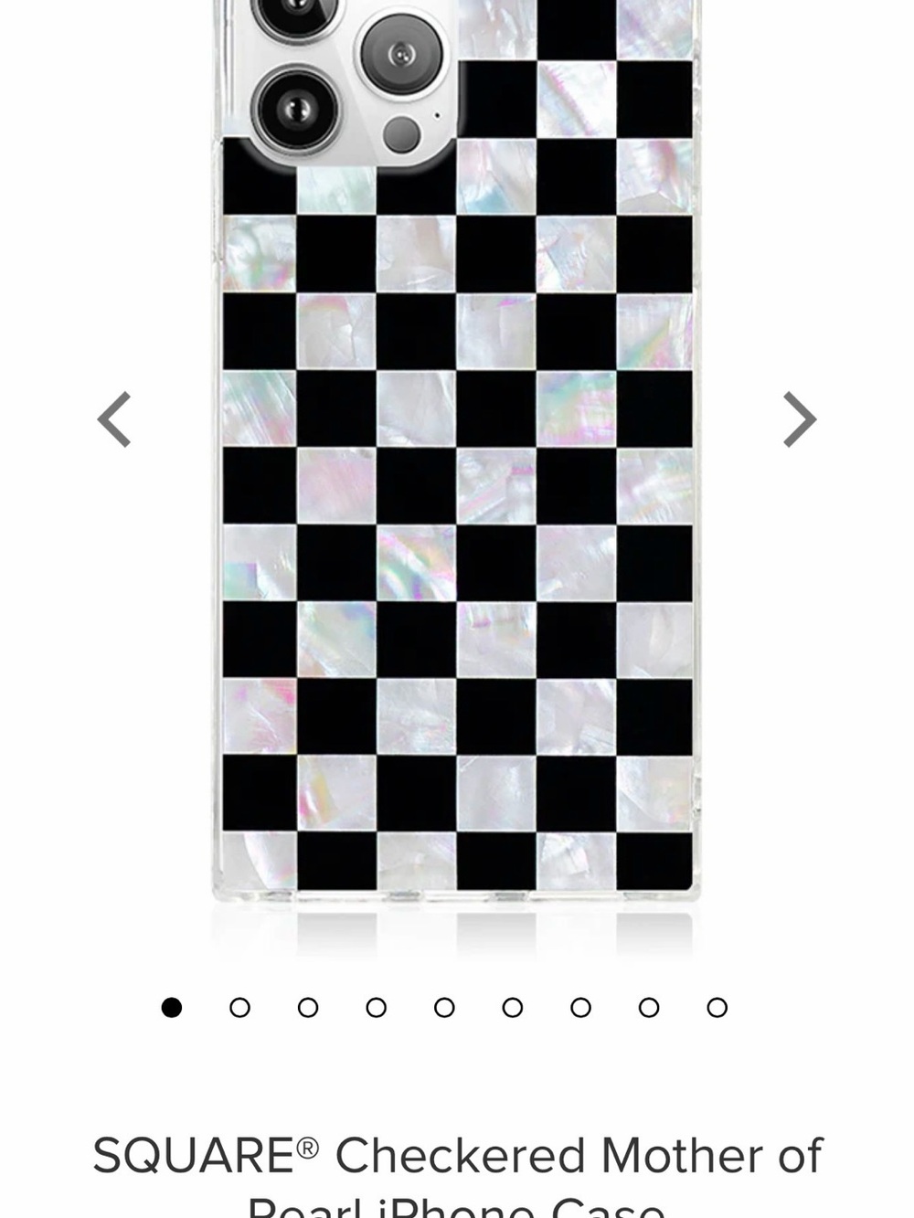 Checkered Mother of Pearl iPhone 15 Pro Max Case - FLAUNT